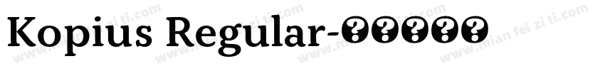 Kopius Regular字体转换